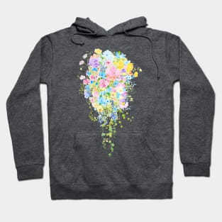 pink and blue bridal bouquet Hoodie